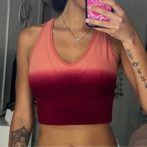 PINK ombre sports bra